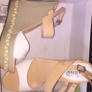 Beige color wedges